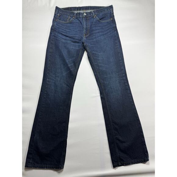 Levi's 527 Men's Low Rise Bootcut Blue Denim Jeans- Size 36x34 (37x35) - Picture 1 of 5
